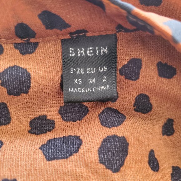 SHEIN ANIMAL PRINT HIGH LOW HEM TOP - Picture 5 of 5